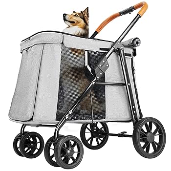 ペットカート 大型犬 折りたたみ 耐荷重30kg 軽量 658-180 LPOTIUS ペットカート 大型犬 中型犬 多頭用 ドッグカート